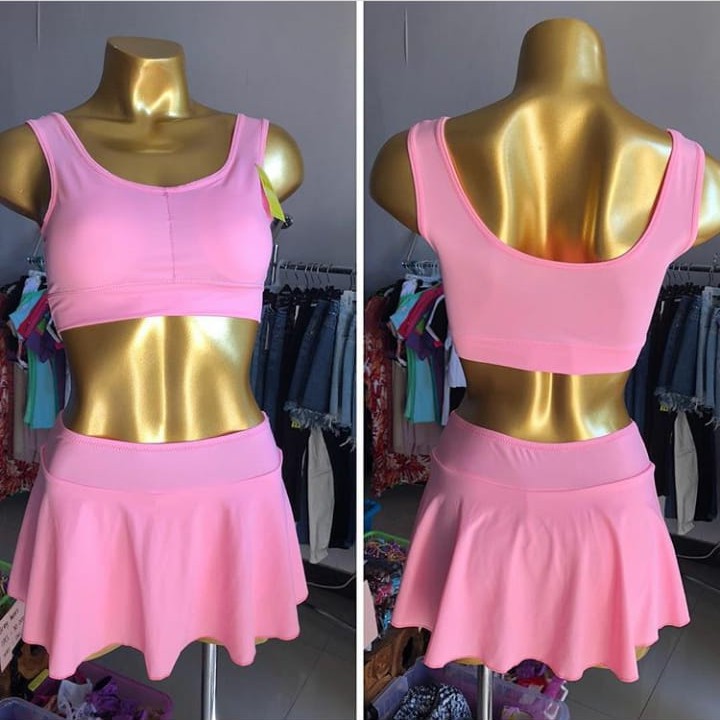 BIKINI TANK TOP ROK WARNA PINK MERAH MUDA / BIKINI BALI / BIKINI MURAH