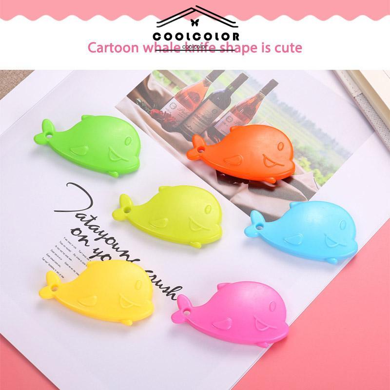 COD Mini Kartun Pemotong Utilitas Kecil Portabel Pemotong Unboxing Wortel Dolphin Whale Art Paper Cutter- cl