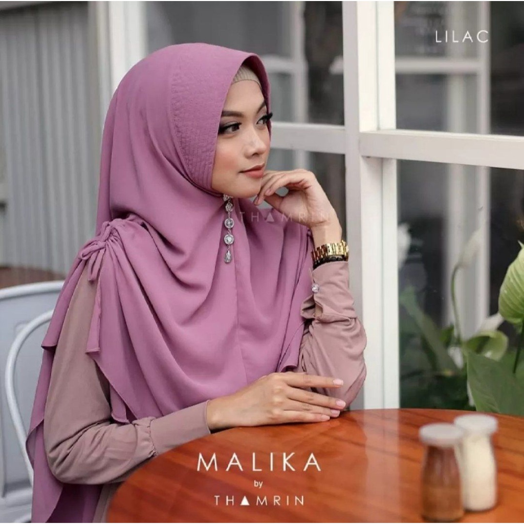 Jilbab Khimar 2 Layer Serut Khimar Ceruty Babydoll Jilbab Ceruty 2 Layer Malika