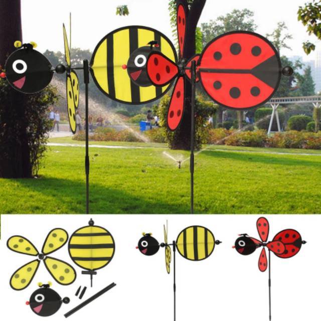 MAINAN KINCIR / KIPAS ANGIN / BALING BALING OUTDOOR - BUMBLEBEE / LADYBUG 75 CM