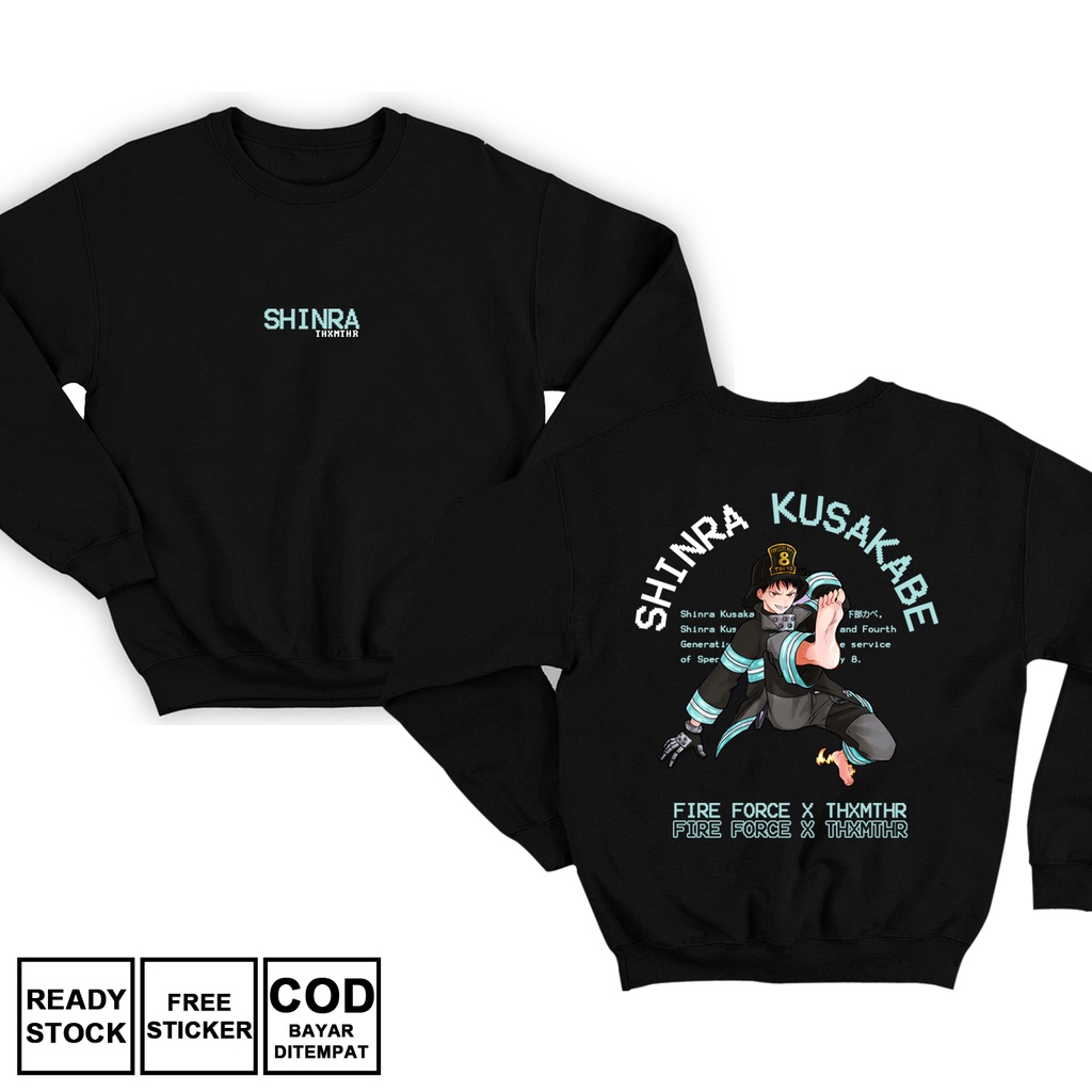 SWEATER SHINRA KUSAKABE FIRE FORCE DEVIL AKUMA ANIME MANGA ARTHUR BOYLE PILLAR TAMAKI KOTATSU SHO KU