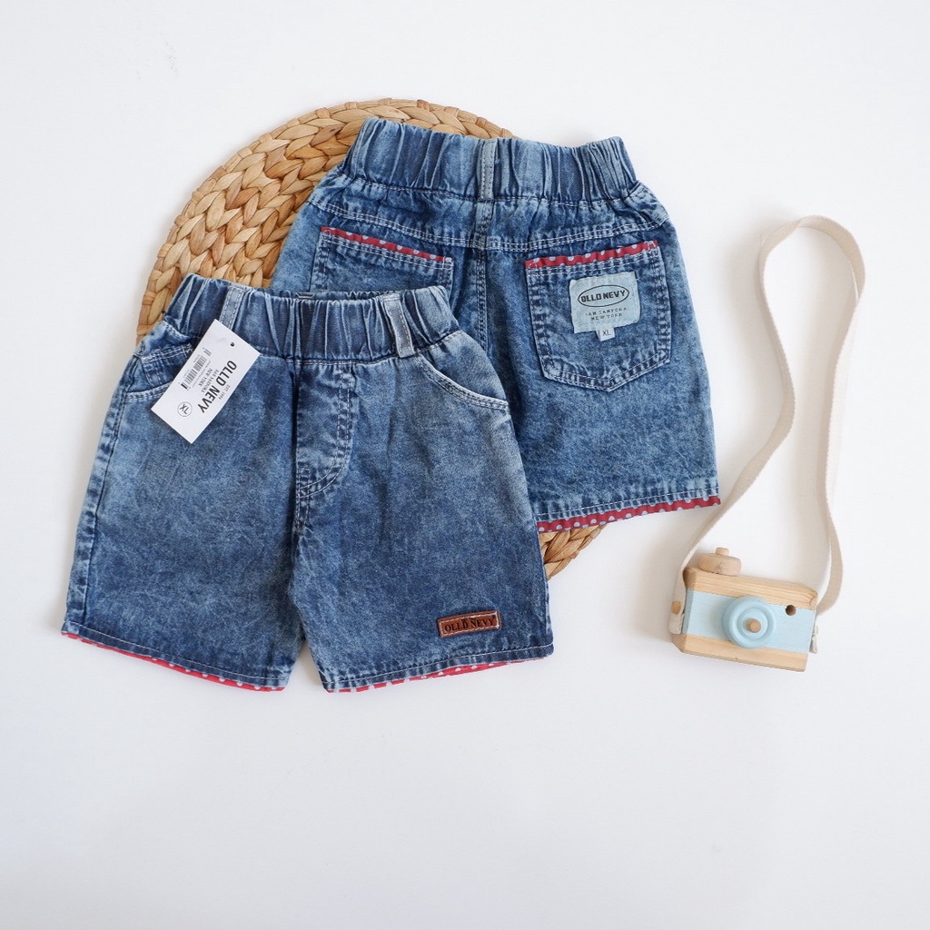 HOT PANS POLKA SNOW CELANA PENDEK JEANS ANAK 1-3 th Celana Pendek Anak Jeans