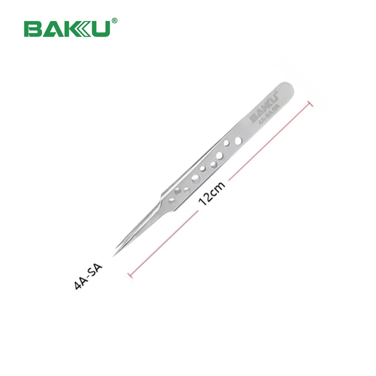 Baku Pinset Tweezer Lurus Tajam BK-V9 4A-SA Stainless Steel Original