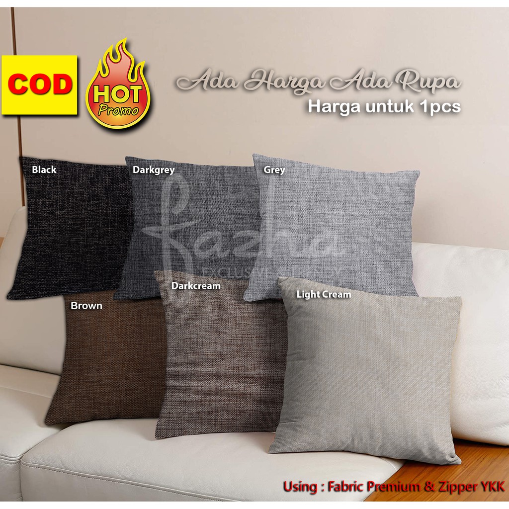 Sarung Bantal Sofa Kursi Tamu fazha Mewah Kekinian Modern Premium Murah Motif Polos Motif Polos