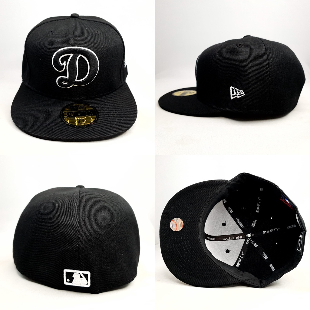 TOPI FITTED MLB DSQUARED HITAM