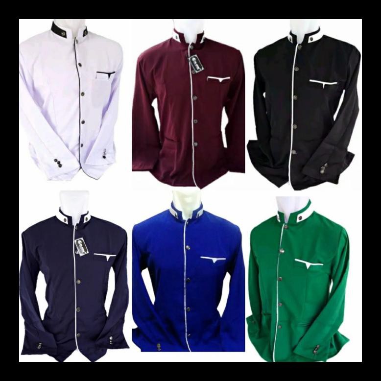 READY JASKO POLOS LIST - BAJU MUSLIM PRIA JAS KOKO PANJANG MODERN HIGH TWIST KOKO LAKI-LAKI
