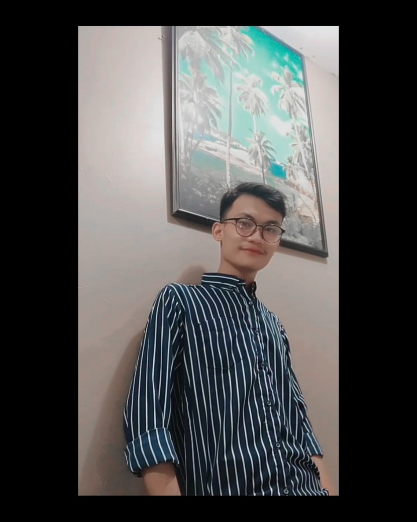 (4 Warna) Kemeja Stripe Vertikal Lengan Panjang Vintage