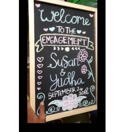 

HITZ 2021 Papan tulis kapur 40x60cm papan tulis black board chalkboard blackboard kapur tulis