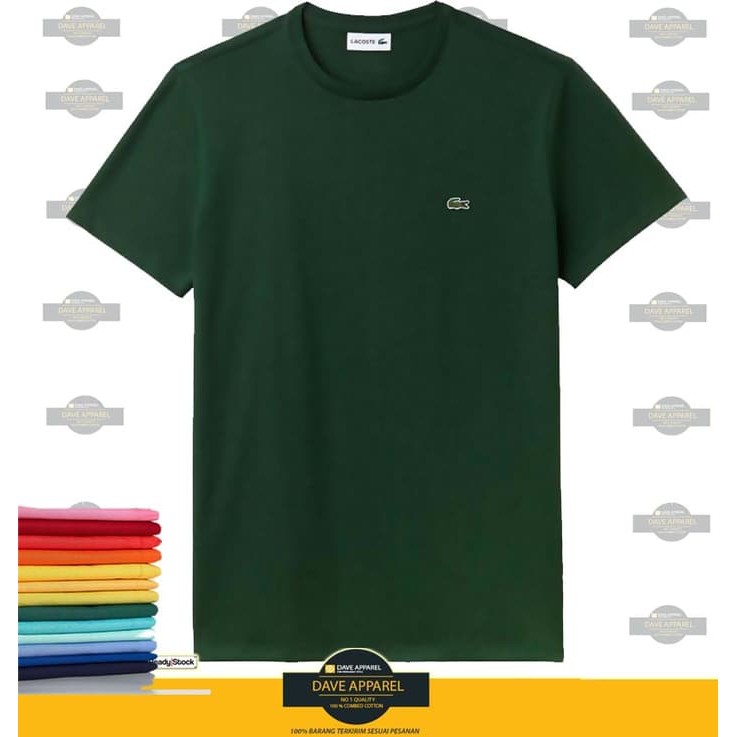 tshirt kaos lacoste patch bordir logo