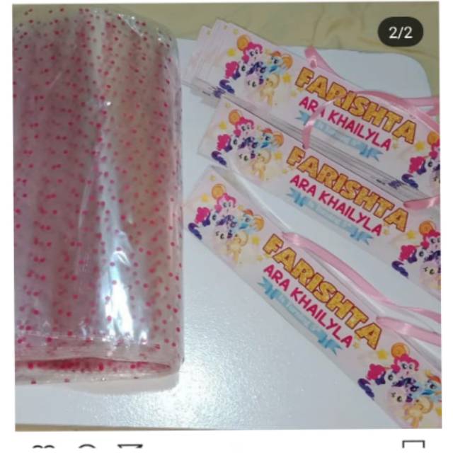 

Plastik goodie bag label ulang tahun ukuran 25 x 35