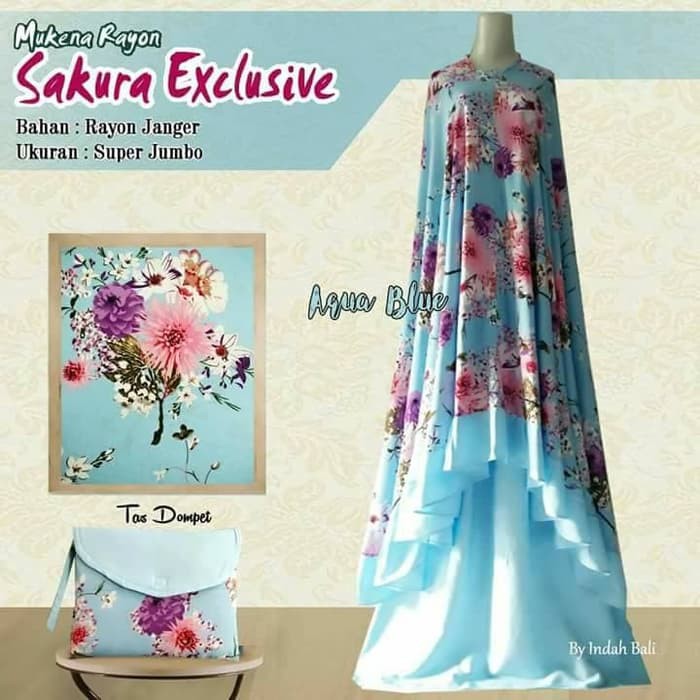 promo Mukena Bali jumbo / mukena katun adem / premium sakura exclusive berkualitas