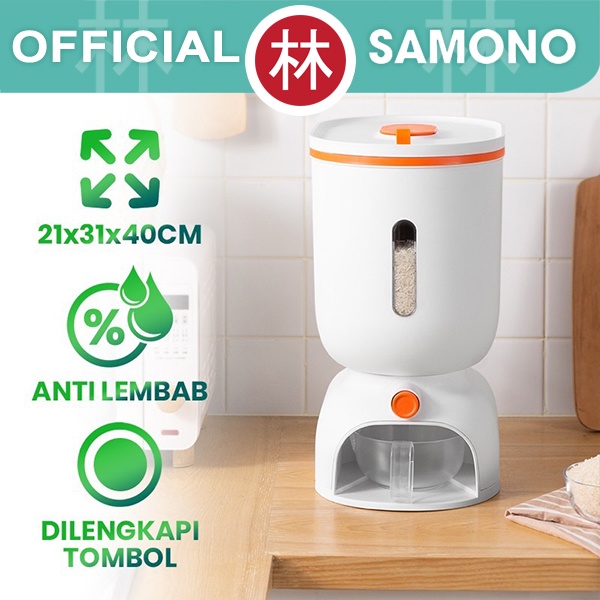 Samono SRB001 Dispenser Beras Rice Box Kapasitas 10KG Tempat Box Beras