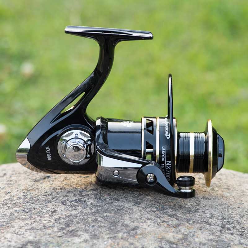 Gold Sharking NX4000 Metal Reel Fishing Reel 5.2:1 /  Reel Rel Rill Ril Pancing Mini Laut Besar Murah Berkualitas Kuat Import 30 Kg / Katrol Gulungan Pancing / Kerekan Kerek Pancing Ikan Besi Kecil / Gulungan Senar Pancing / Penggulung Senar Pancing Murah