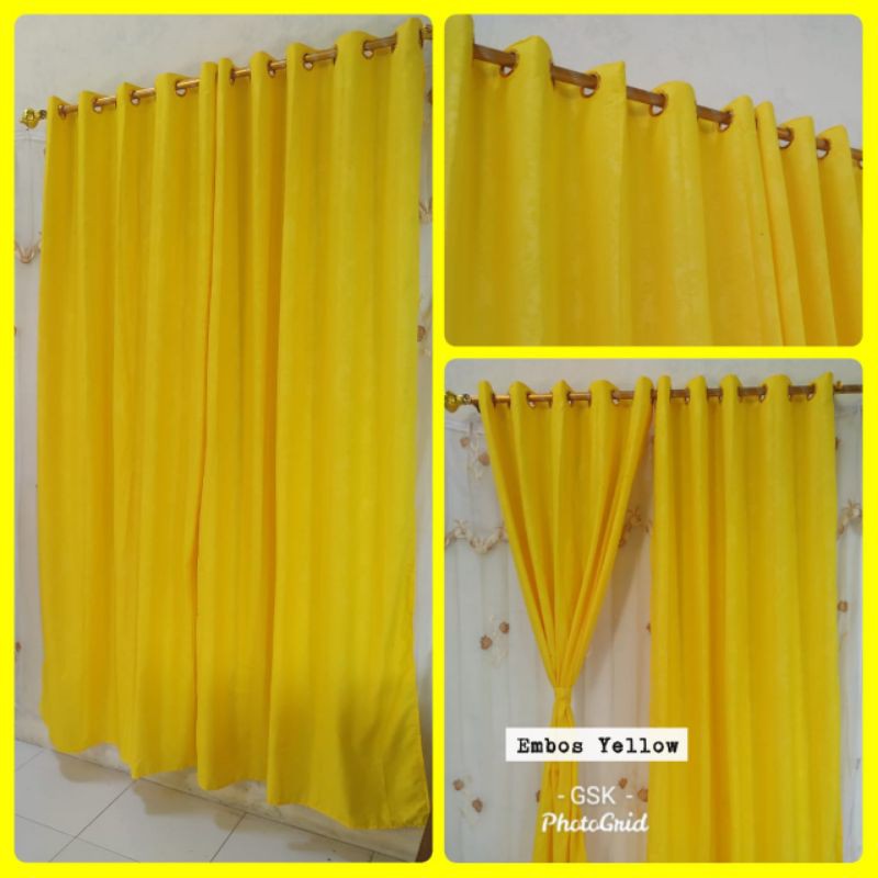 Best Seller Gorden Korden Hordeng Embos Kuning polos