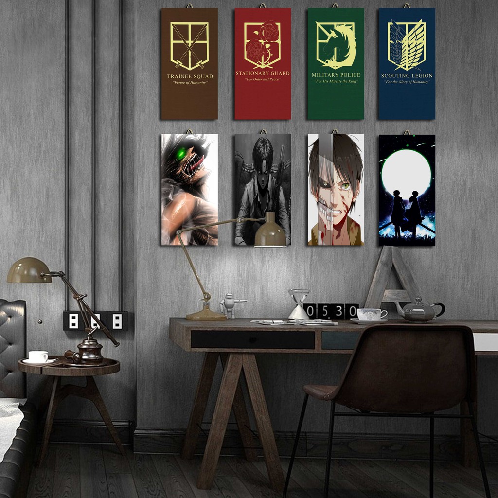 Hiasan dinding ANIME ATACK ON TITAN / dekorasi dinding / dekorasi kamar / poster dinding/ walldecor