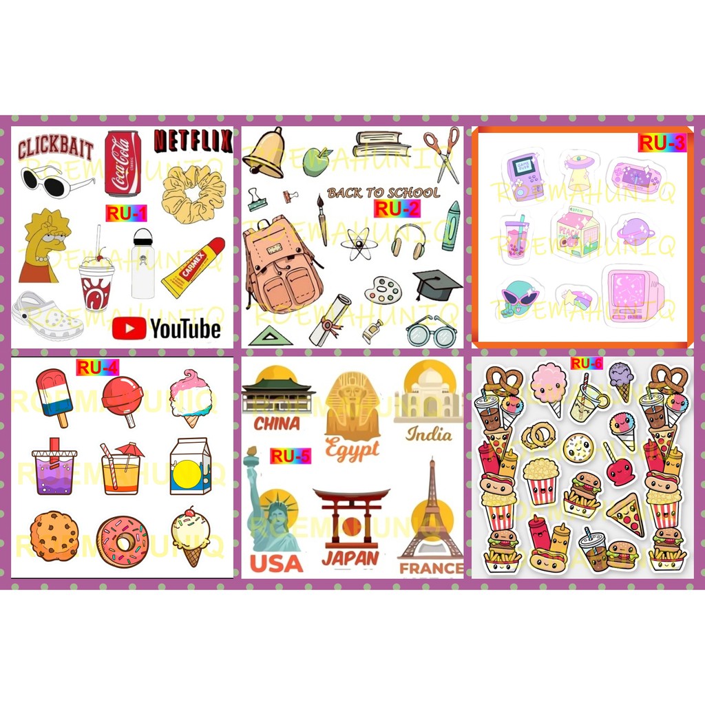 

STIKER AESTHETIC / STIKER HP / STIKER LAPTOP / STIKER ESTETIK STIKER TUMBLR SERI RU (PART 1)