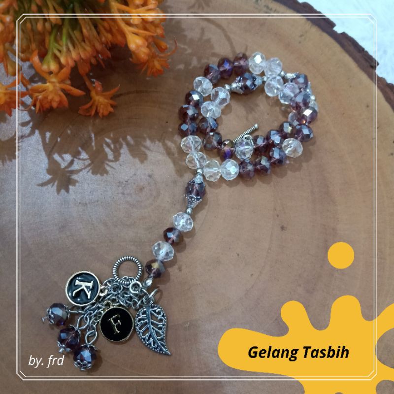 GELANG TASBIH KRISTAL 33 BUTIR FREE BOX MIKA