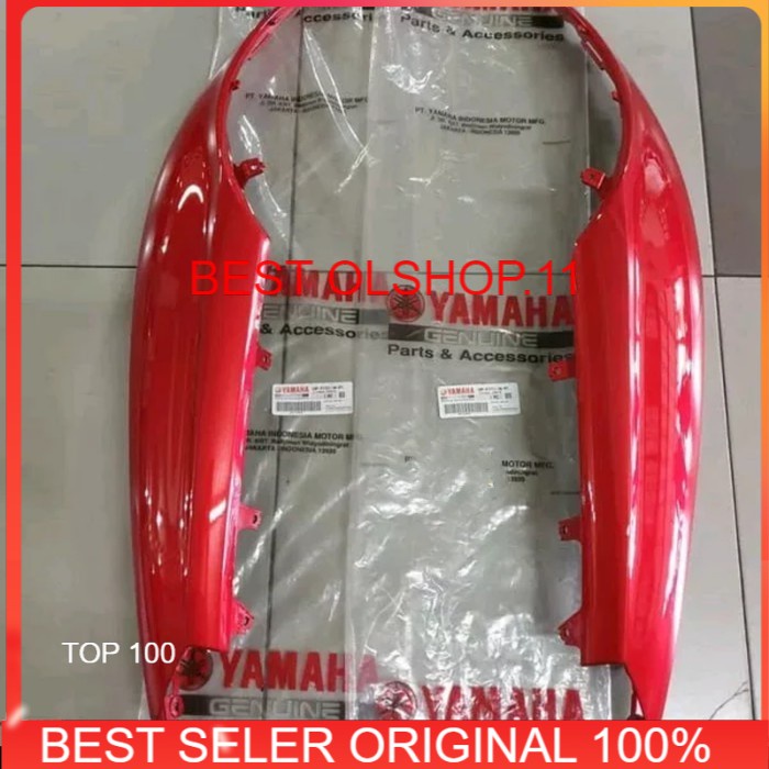 COVER BODY BELAKANG MIO J MIO GT KANAN KIRI ORI YAMAHA - Merah, DAN COVER TAIL