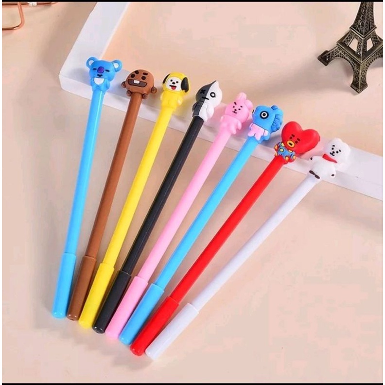 PULPEN GEL BTS BT21 / PULPEN BTS BT21 KPOP / PULPEN KARAKTER BT21 BTS IMPORT BEST SELLER