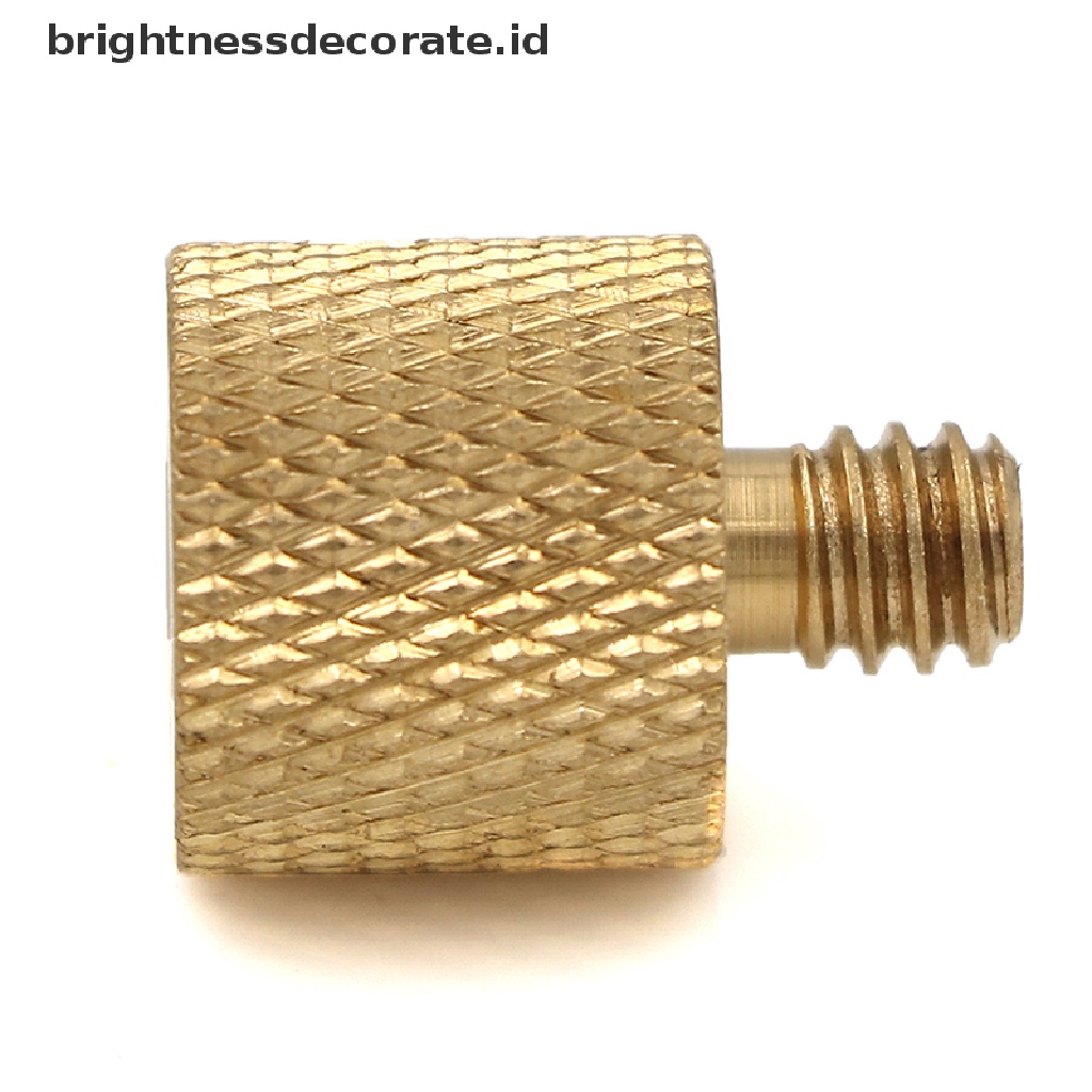 1 Pc Sekrup Adapter Konverter Tripod Kamera 3 / 8 Ke 1 / 4 Female Male Bahan Kuningan