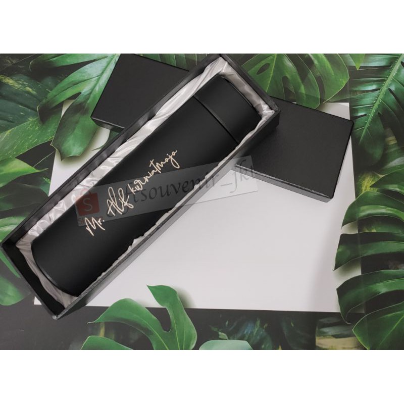 TUMBLER CUSTOM | TUMBLER LED SUHU | FREE NAMA | FREE GIFTBOX HITAM