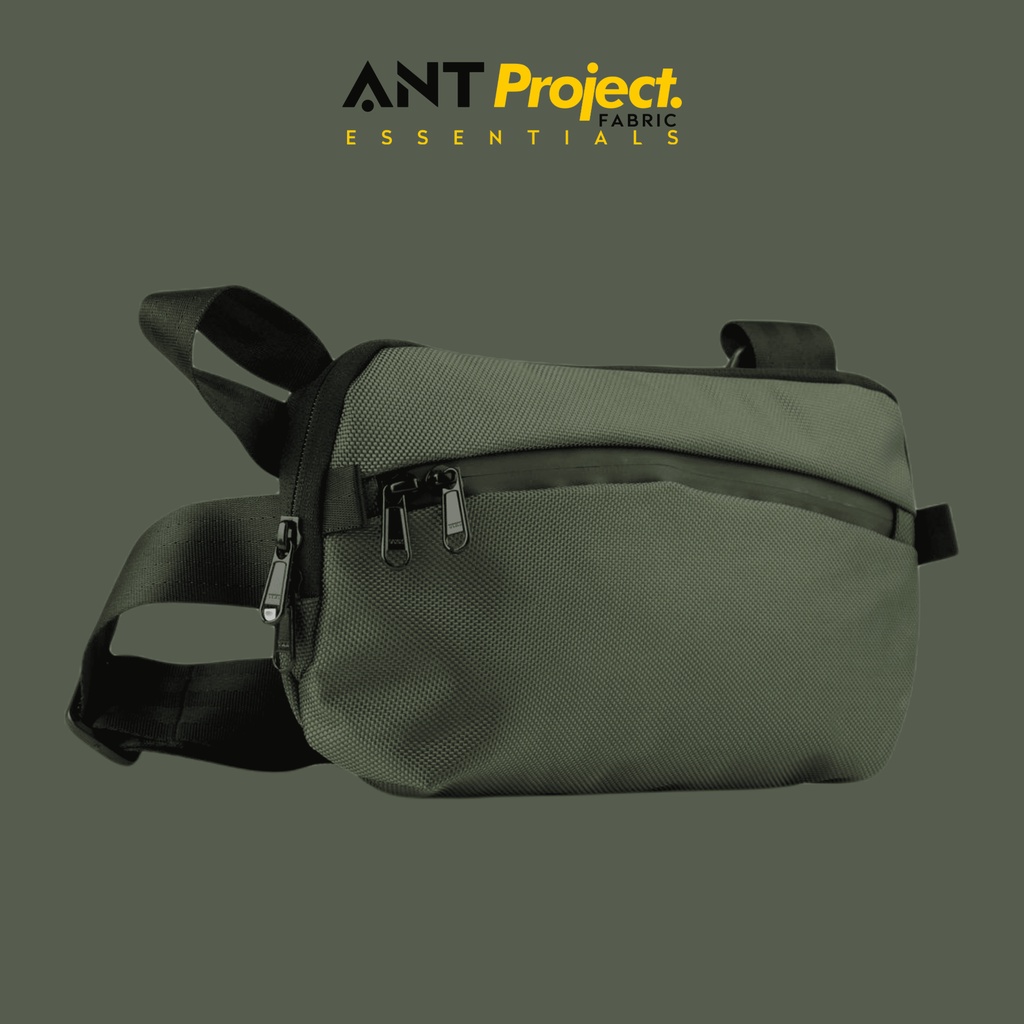 ANT PROJECT - Sling Bag Pria Water Resistant CROME Hijau - Tas Selempang Pria