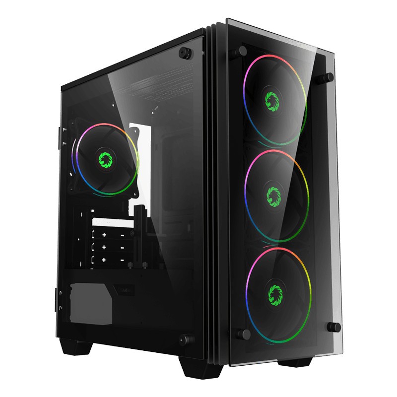 CASING GAMEMAX MINI STRATOS H609 BLACK RGB SYNC GAMING