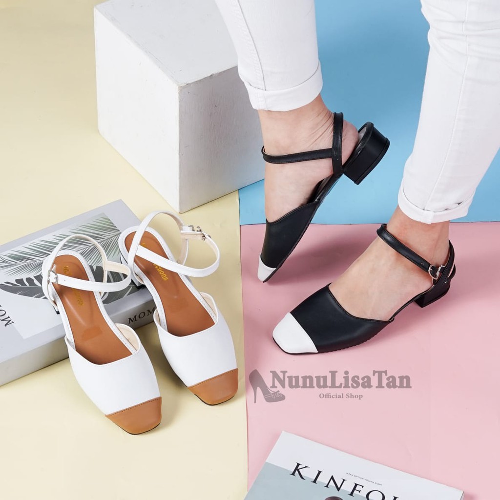 NunuLisaTan- heels wanita terbaru HAK 3 CM HEELS DOMMO