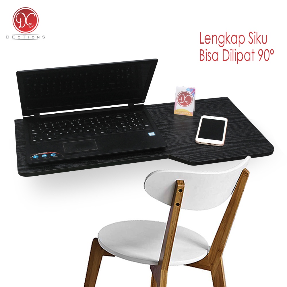 DEcTionS Meja Lipat Dinding Tempel Laptop 70x35cm Meja Belajar Kamar Model Modern Minimalis