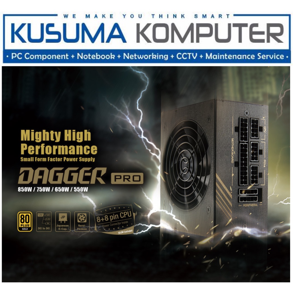 FSP Dagger Pro 750W SFX 80+ Gold Full Modular Mini ITX PSU