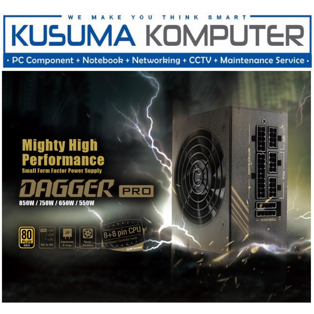 FSP Dagger pro SFX 650 650W 80+ Gold Full Modular Mini ITX PSU