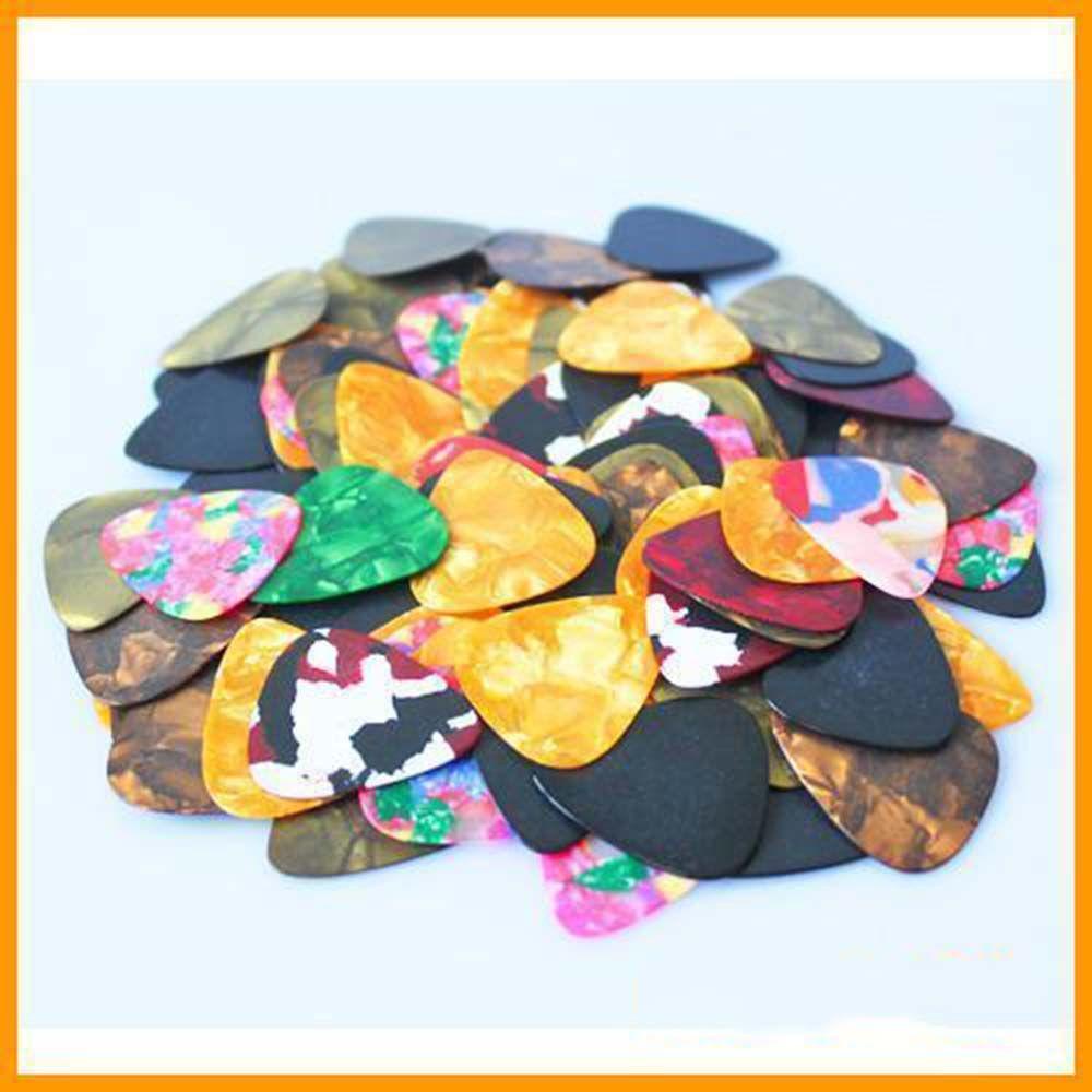 WONDER 30pcs 0.46mm 0.71mm 0.96mm Picks Gitar Hadiah Akustik Fashion Celluloid