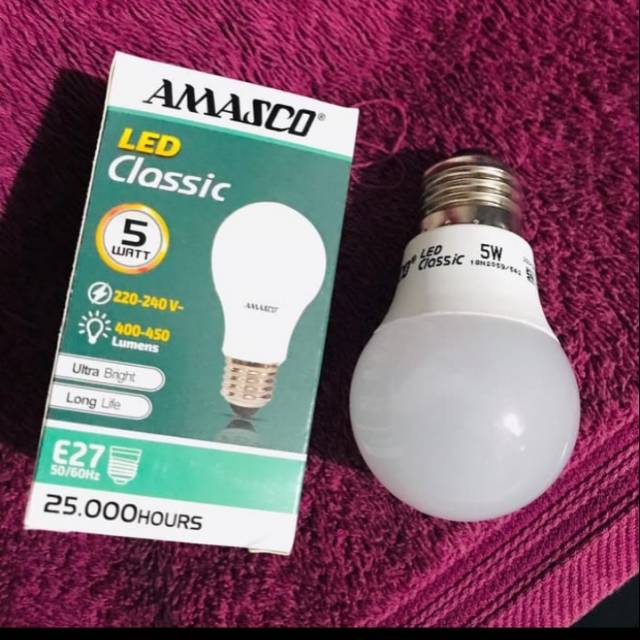 LAMPU LED 5 WATT PUTIH CAHAYA GARANSI 2 TAHUN ASLI PRODUK INDONESIA