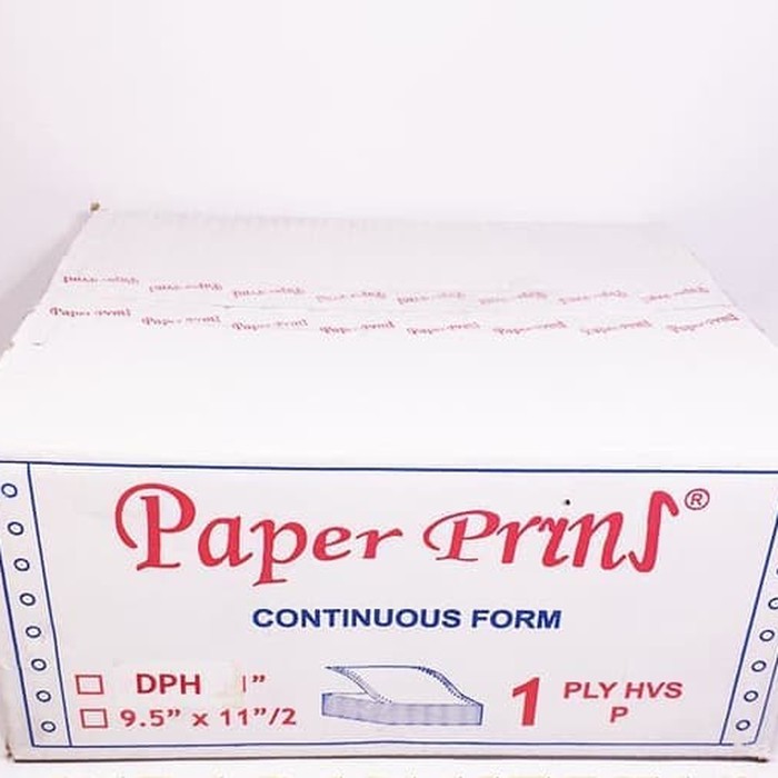 

CONTINUOUS FORM 9,5/2 X 11/2 1PLY PAPERPRYNS (WARTEL - BAGI 4)