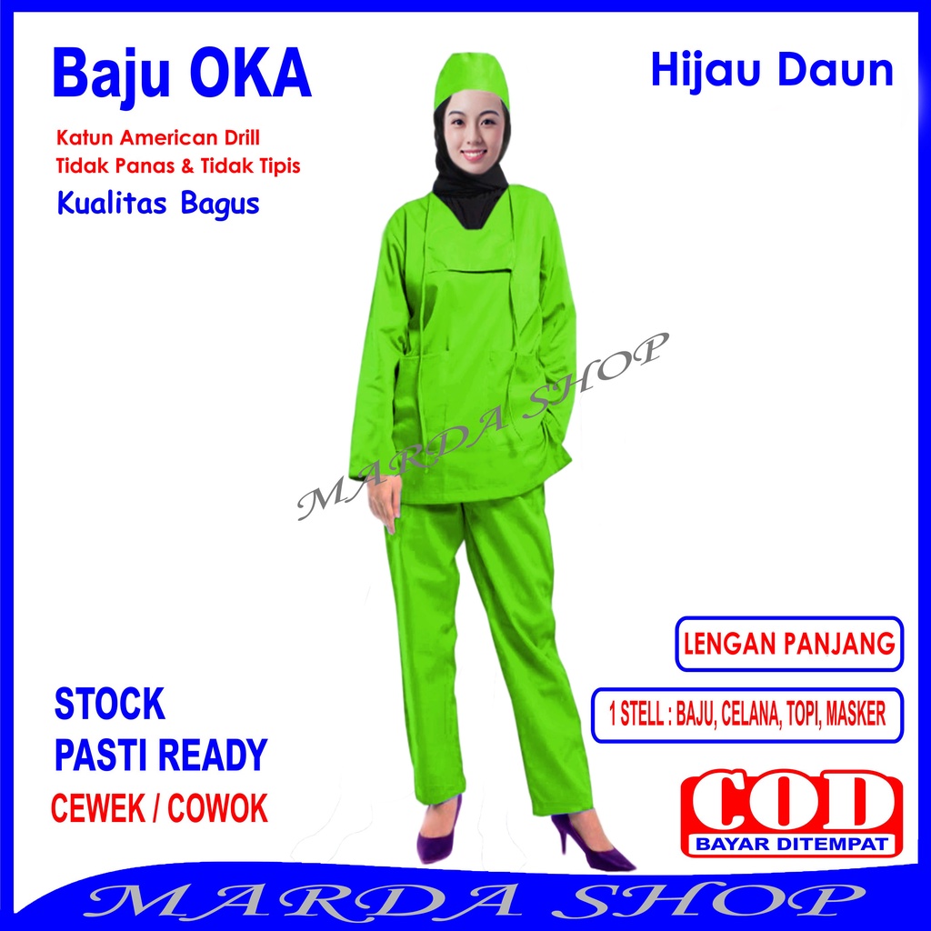 Baju OKA, Baju Perawat, Pria Wanita Lengan Panjang