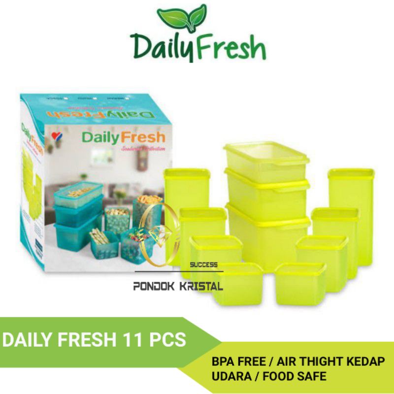 Daily Fresh Set 11 Pcs Seal Ware Toples Kue Serbaguna / Toples Daily Fresh