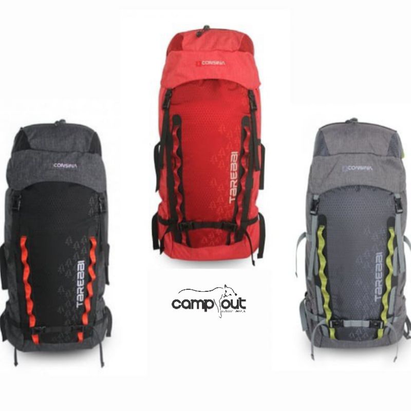 Consina Tarebbi Tas Carrier 60L - Tas Keril Gunung Hiking Camping - Tas Gunung Pria Wanita