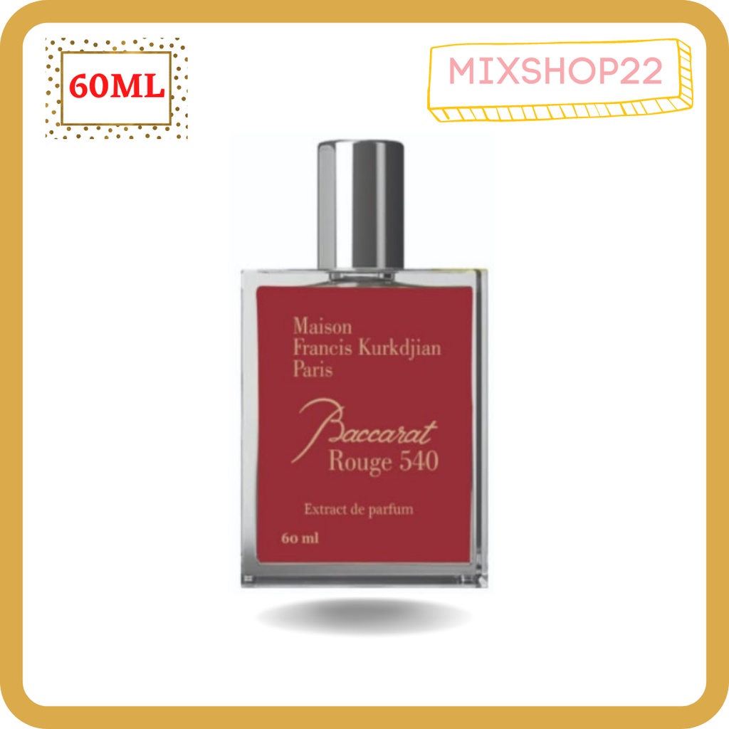 Mix - Unisex Parfum Baccarat Rouge 540 60ml / Eau De Parfume Bacarat 60ml / Parfum Bacarat Rouge