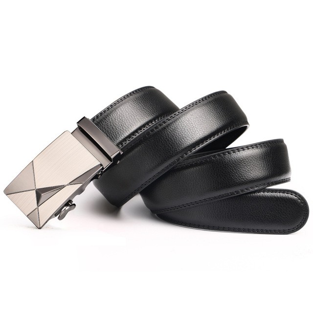 Gesper Pria Import Terbaik - Ikat Pinggang Kulit Sintesis - Gesper Rel Panjang 130 cm