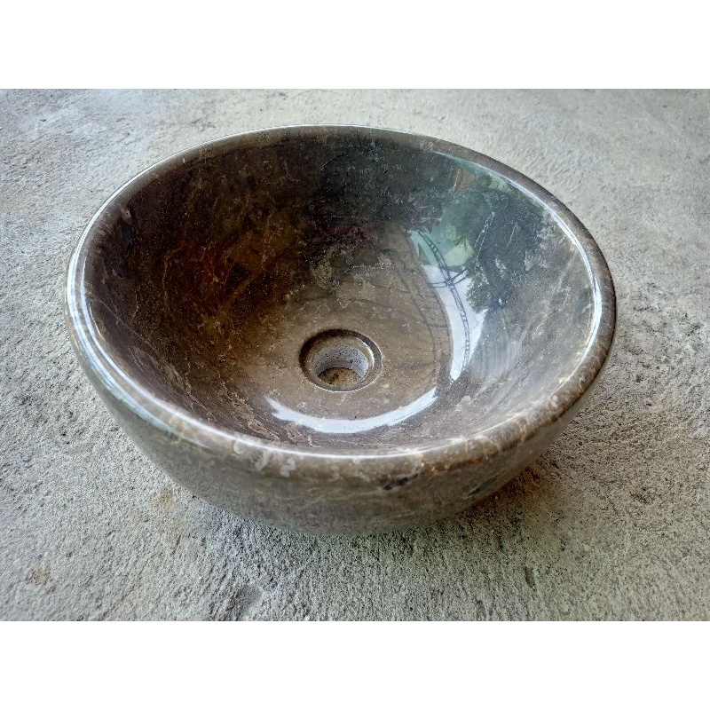 wastafel batu marmer grey 35cm