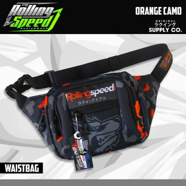 WAISTBAG ROLLING SPEED ORANGE CAMO idr 200.000