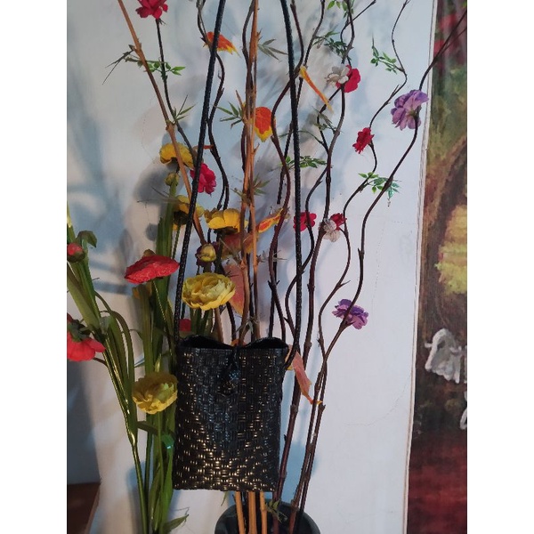 TAS ANYAM JALI-JALI TAS HP TANPA TUTUP