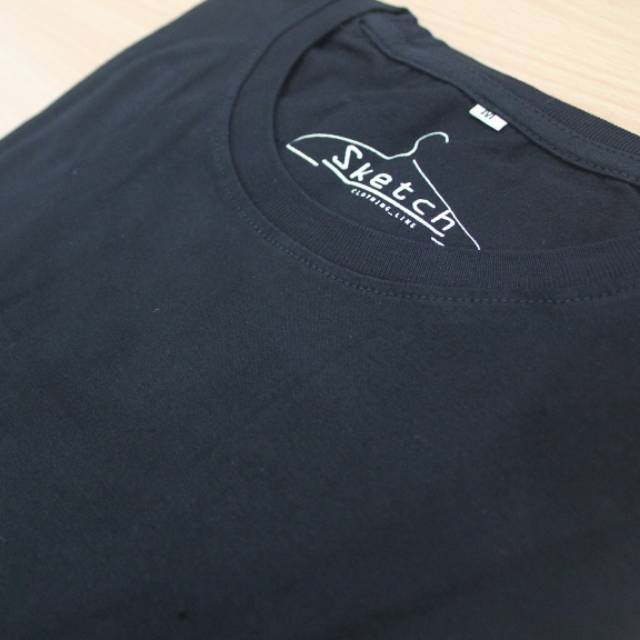 Hitam Solid - Cotton Combed 30S