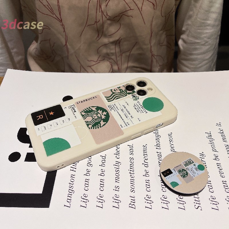 Popsockets Case Bahan TPU Starbucks untuk OPPO A15 A54 A5S A3S A16 A95 A7 A5 A9 A31 A53 2020 A12 A1K Reno 5 4 5F 4F A74 A15S A52 A11K A92 A35 A11 A93 A32 A72 A94 A53S F17 PRO A16S A12S A12E A33 Y20 Y12 5 5i C3 C25 C12 A12