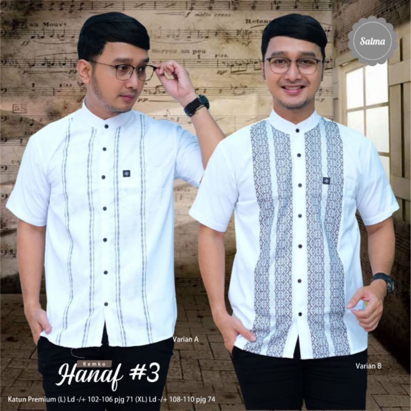 baju koko dewasa Hanaf - Hem laki laki sholeh