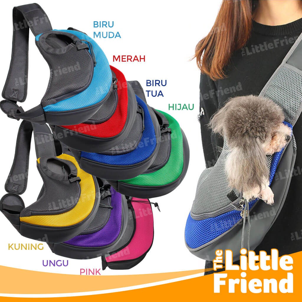 Tas Gendong Travel Model Selempang untuk Anjing Kucing/Pet Sling Bag