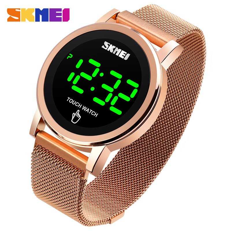 SKMEI Jam Tangan Digital Pria Strap Stainless Steel - 1668