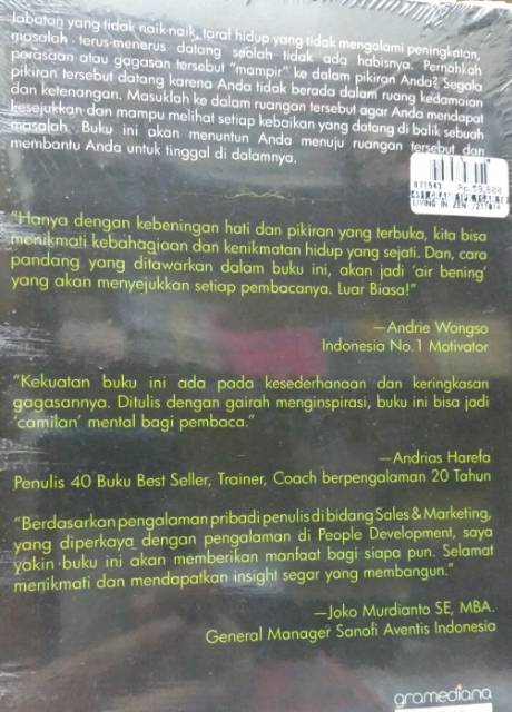 Living in Zen: Inspirasi Penuh Energi Meraih Prestasi Karir dan Kehidupan - Jazak Yus Afriansyah-1