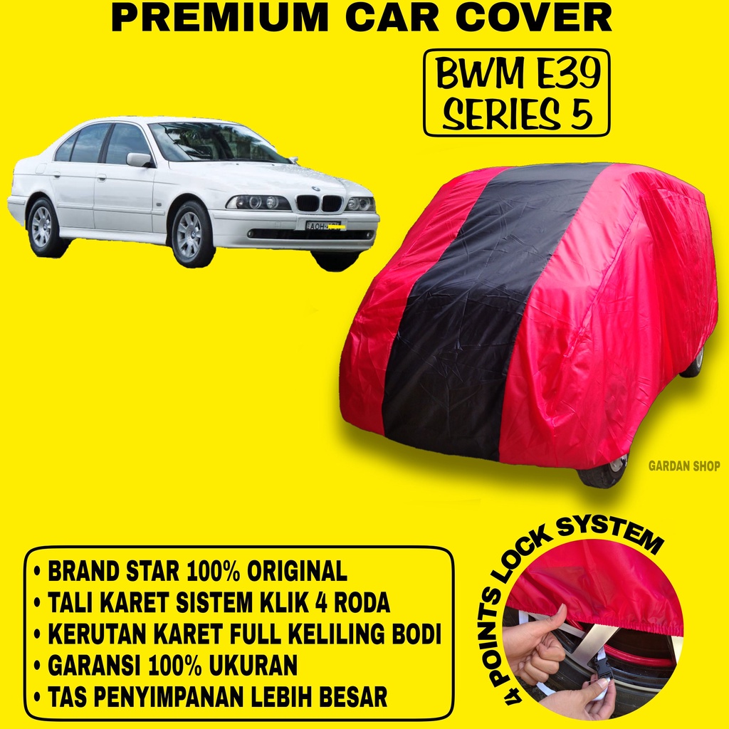 Body Cover BMW E39 SERIES 5 MERAH HITAM Penutup Bodi Mobil Bmw E39 Series 5 Waterproof PREMIUM