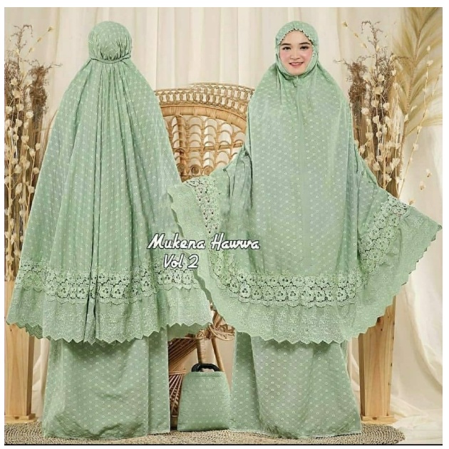 mukena dewasa jumbo terbaru renda mewah real pict-hawwa#2